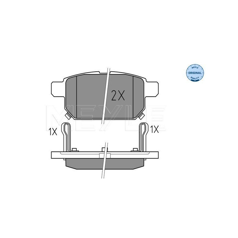 MEYLE 025 252 5814/W Brzdové platničky zadné pre Swift SX4 Vitara Baleno