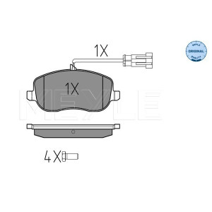 MEYLE 025 242 9419/W Brzdové platničky predné pre Fiat Croma