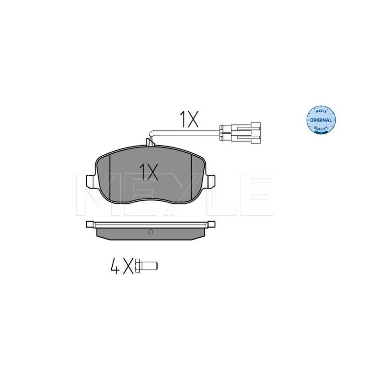 MEYLE 025 242 9419/W Pastiglie freno anteriore per Fiat Croma