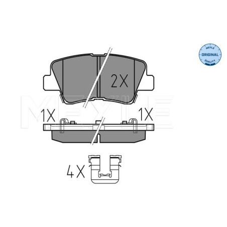 MEYLE 025 253 3715/W Brzdové destičky zadní pro i30 Rio Optima Cee'D Ceed Tucson i40 I20 Active
