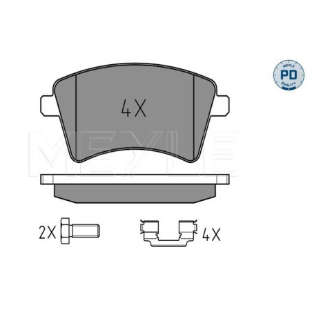 MEYLE 025 246 9318/PD Pastillas de freno delantero para Kangoo Citan