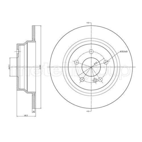 ARRIÈRE Disque De Frein Mercedes CLS E METELLI 23-0624C
