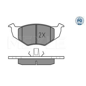 MEYLE 025 218 6615/PD Pastiglie freno anteriore per Cordoba Polo Ibiza Golf Toledo Vento