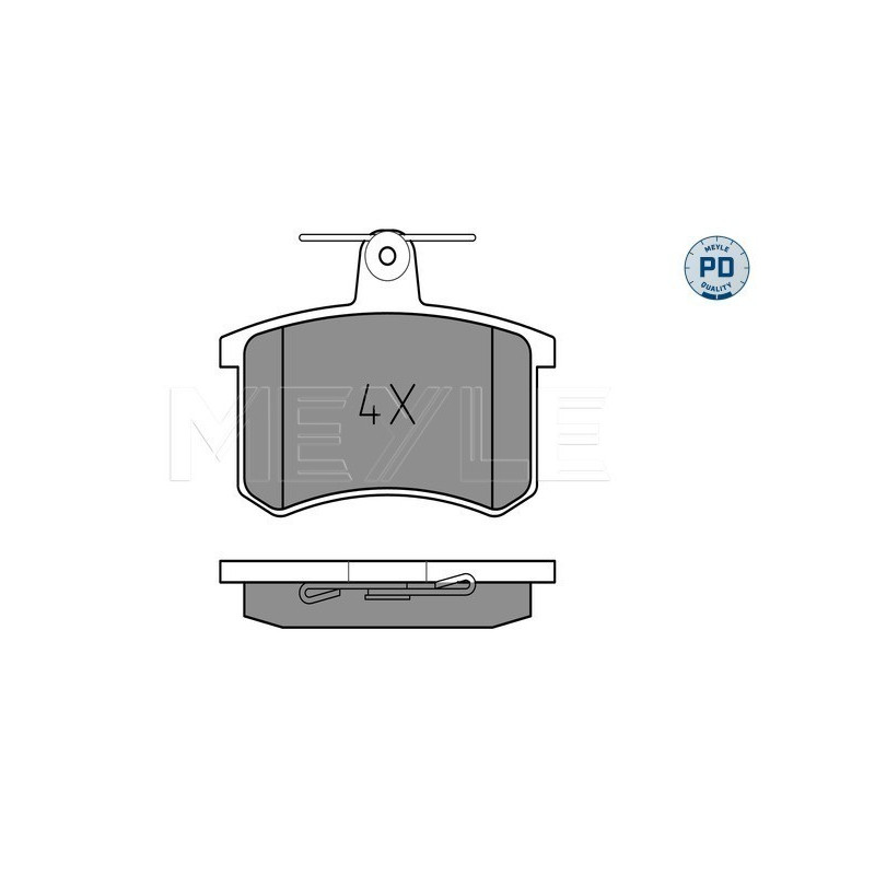 MEYLE 025 211 4416/PD Plaquettes de frein arrière pour 100 80 A4 A6 Thema Coupe 164 90 200 Croma A8