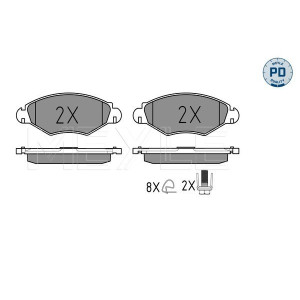 MEYLE 025 235 9718/PD Brzdové destičky přední pro 206 206+ 306
