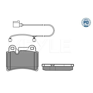 MEYLE 025 240 9717/PD Pastillas de freno trasero para VW Touareg