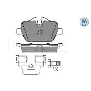 MEYLE 025 236 2316/PD Brake Pad Set Rear for