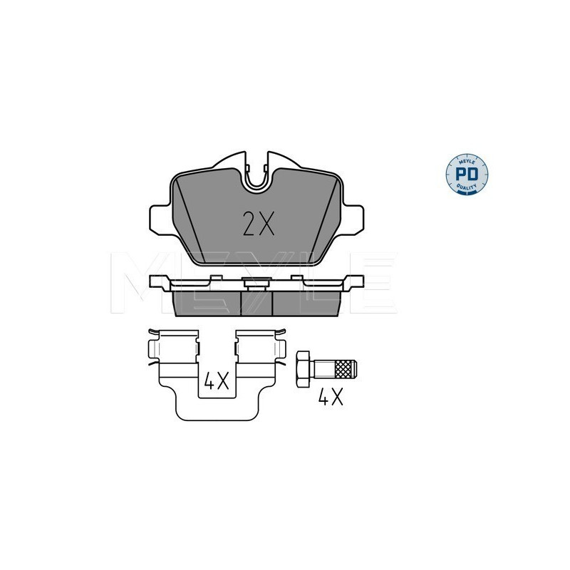 MEYLE 025 236 2316/PD Bremsbeläge Hinten für 1 Countryman Paceman 3