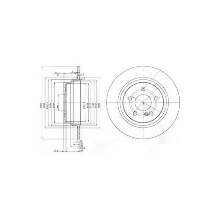 HINTEN Bremsscheibe Mercedes CLS E DELPHI BG3757