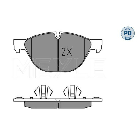 MEYLE 025 241 7219/PD Brzdové destičky přední pro BMW X5 X6