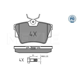 MEYLE 025 239 8017/PD Brzdové platničky zadné pre Vivaro Trafic Primastar Talento