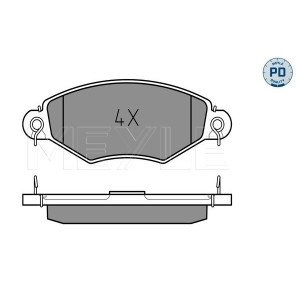 MEYLE 025 219 8018/PD Plaquettes de frein avant pour Kangoo Kubistar 206 Xsara Thalia