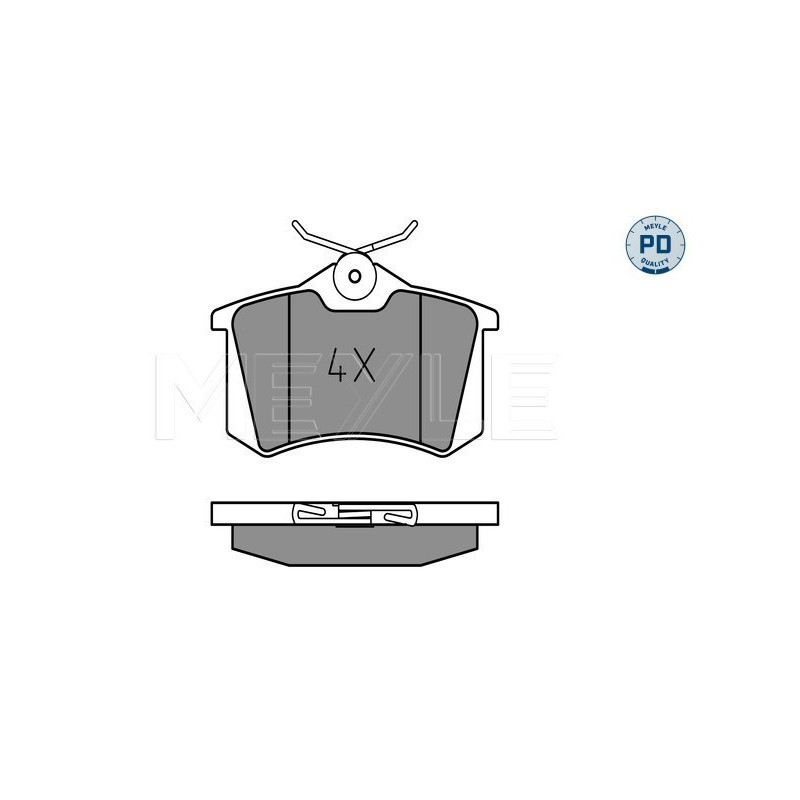 MEYLE 025 209 6117/PD Pastiglie freno posteriore per A4 A6 Megane A3 307 C4 Ibiza A8 A1 Cordoba