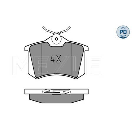 MEYLE 025 209 6117/PD Pastiglie freno posteriore per A4 A6 Megane A3 307 C4 Ibiza A8 A1 Cordoba