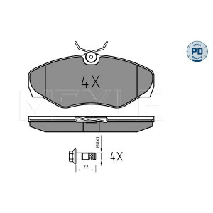 MEYLE 025 230 9918/PD Pastiglie freno anteriore per Vivaro Trafic Primastar Avantime Espace