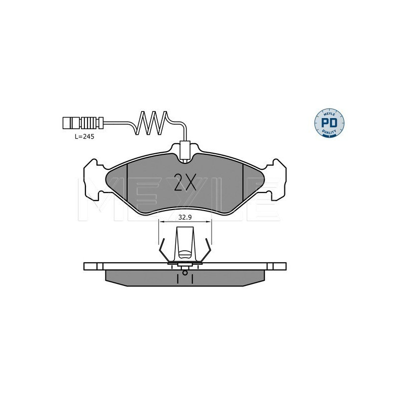 MEYLE 025 216 2117/PD Brake Pads Set Rear for Sprinter LT