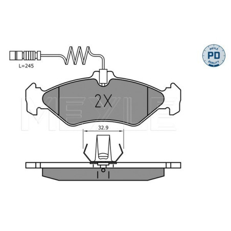 MEYLE 025 216 2117/PD Brake Pads Set Rear for Sprinter LT
