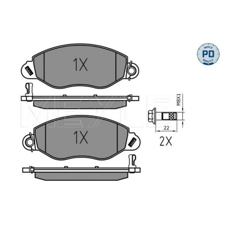 MEYLE 025 234 3418/PD Brake Pads Set Front for Ford Transit