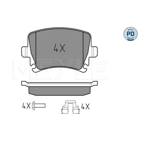 MEYLE 025 239 1417/PD Plaquettes de frein arrière pour A6 Golf A4 A3 Superb Octavia Altea TT Jetta