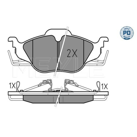 MEYLE 025 230 6317/PD Pastillas de freno delantero para Astra Astravan Zafira