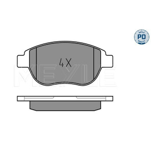 MEYLE 025 236 0019/PD Plaquettes de frein avant pour 307 207 C4 Xsara Picasso Berlingo C3 1007 206