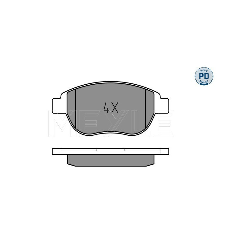 MEYLE 025 236 0019/PD Pastiglie freno anteriore per 307 207 C4 Xsara Picasso Berlingo C3 1007 206