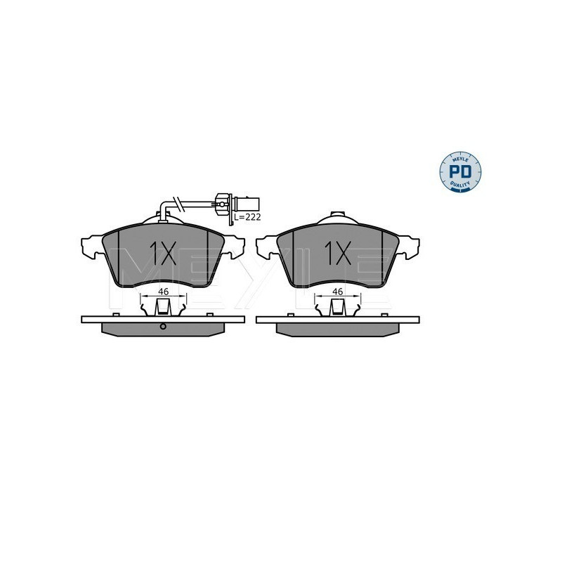 MEYLE 025 218 8519/PD Brake Pads Set Front for VW Transporter California