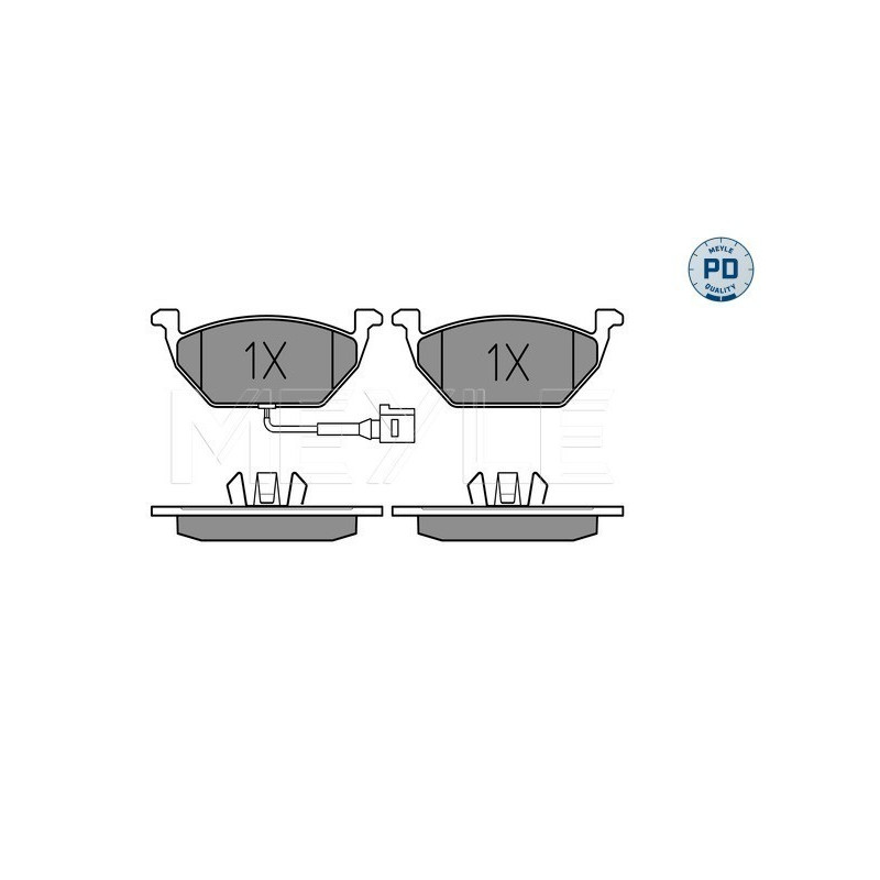 MEYLE 025 231 3119/PD Brzdové destičky přední pro Golf A3 Fabia Octavia Altea Caddy Bora Jetta Polo