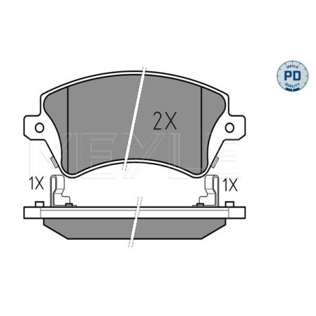 MEYLE 025 237 6617/PD Brzdové destičky přední pro Toyota Corolla