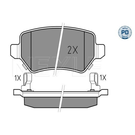 MEYLE 025 234 1715/PD Plaquettes de frein arrière pour Astra Zafira Meriva Combo Cee'D Astravan