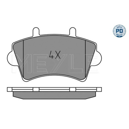 MEYLE 025 236 1318/PD Brzdové platničky predné pre Movano Master Interstar