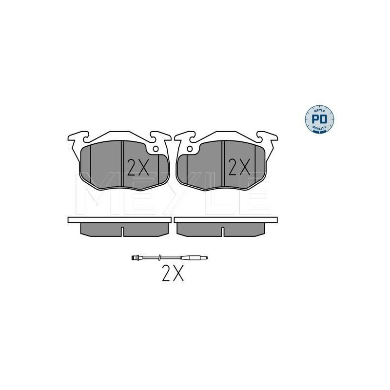 MEYLE 025 209 0518/PD Pastiglie freno anteriore per 205 405 309 19 106 Rapid Clio Saxo Super 21 9
