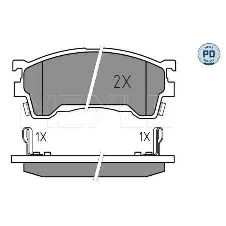 MEYLE 025 217 5416/PD Klocki hamulcowe przód dla 626 323 MX-6 Premacy XEDOS Probe