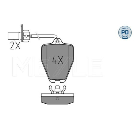 MEYLE 025 214 5418/PD Brake Pads Set Front for Audi A6 A4