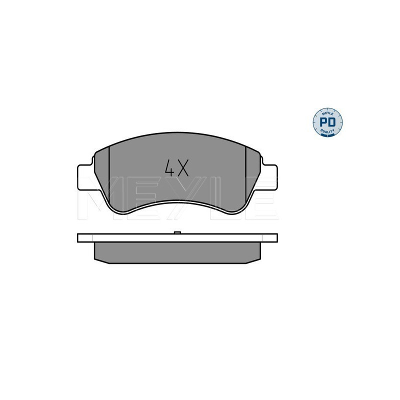 MEYLE 025 235 9919/PD Pastiglie freno anteriore per Partner C3 Aircross Picasso Berlingo 208 DS3 206