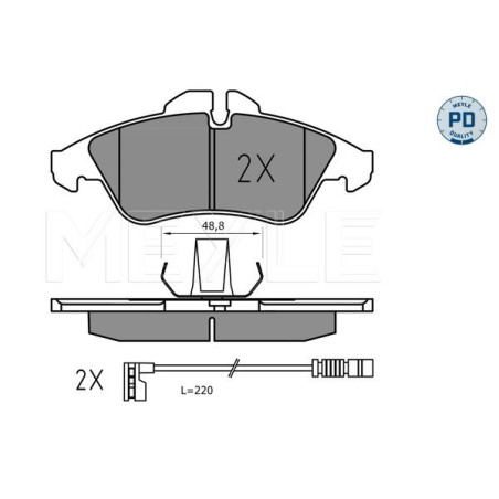 MEYLE 025 239 9020/PD Brake Pads Set Front for Mercedes Sprinter