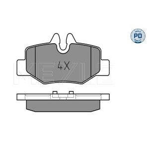 MEYLE 025 240 0817/PD Brzdové platničky zadné pre Mercedes Vito Viano