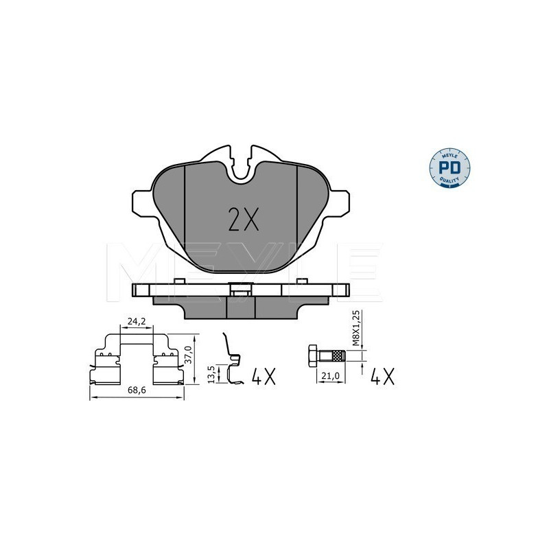 MEYLE 025 245 6118/PD Pastiglie freno posteriore per BMW 5 X3 X4 6 7 X5 X6 i8 iX3 Z4