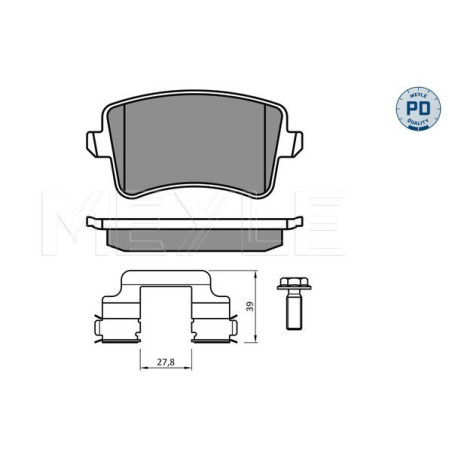 MEYLE 025 246 0617-2/PD Brzdové destičky zadní pro Audi A5 A4 Q5