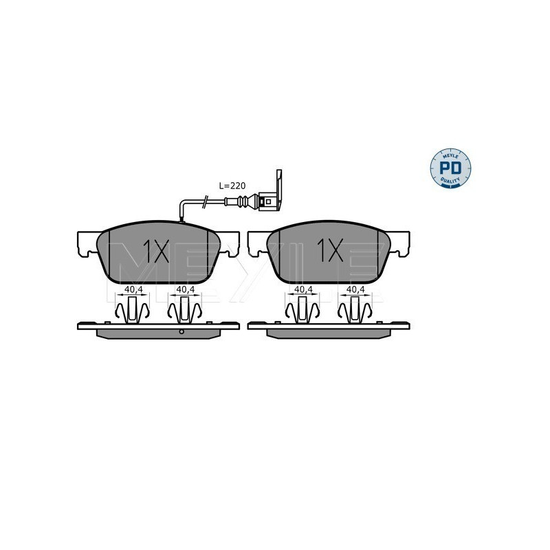 MEYLE 025 246 2318/PD Plaquettes de frein avant pour Transporter California Multivan