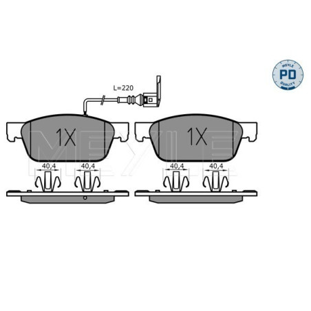 MEYLE 025 246 2318/PD Brake Pads Set Front for Transporter California Multivan