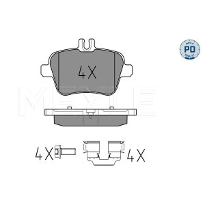 MEYLE 025 248 4818/PD Pastillas de freno trasero para CLA A B GLA Q30 SLK SLC QX30 S