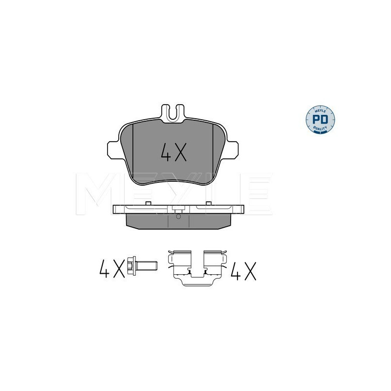 MEYLE 025 248 4818/PD Plaquettes de frein arrière pour CLA A B GLA Q30 SLK SLC QX30 S