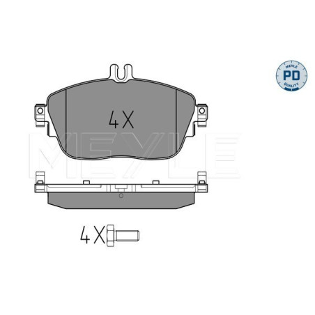 MEYLE 025 248 6919/PD Brzdové destičky přední pro Mercedes CLA B A GLA