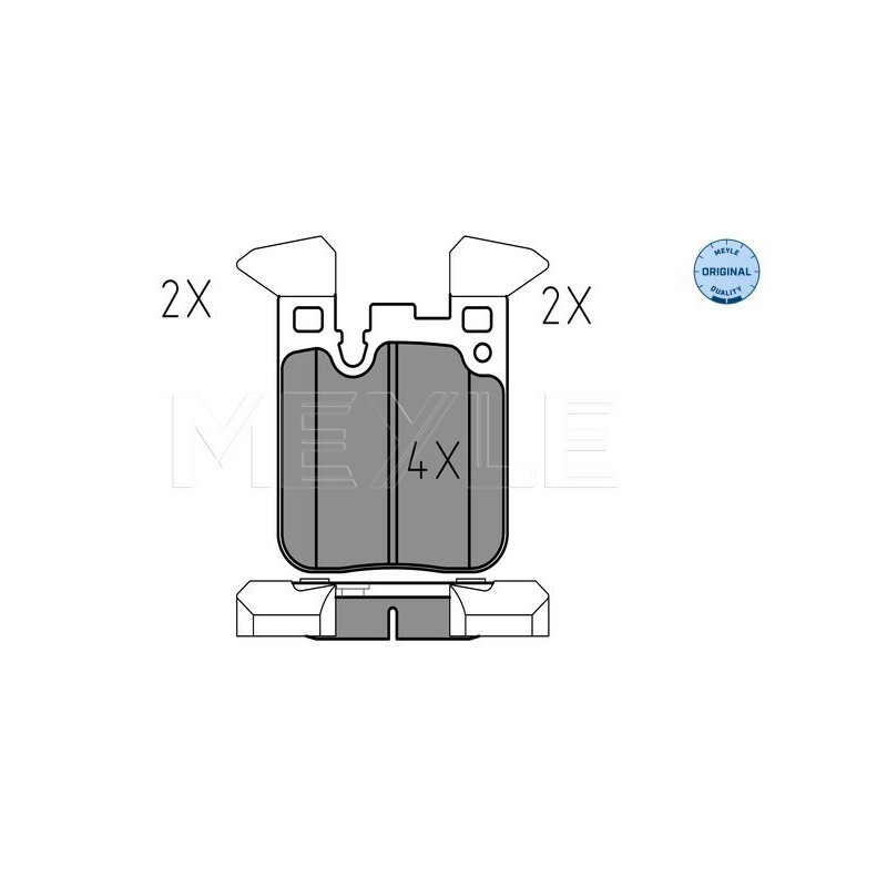 MEYLE 025 250 2916 Bremsbeläge Hinten für BMW 3 4 1 2