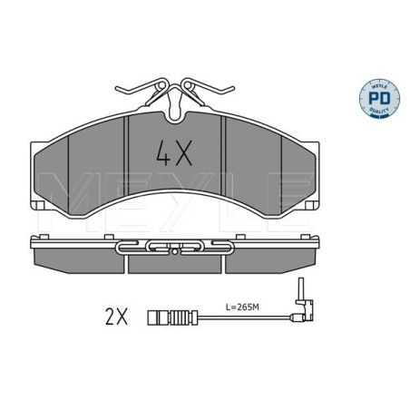 MEYLE 025 290 7620/PD Brake Pads Set Front for Sprinter LT Vario