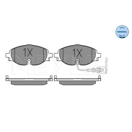 MEYLE 025 256 8320 Klocki hamulcowe przód dla A3 Leon Golf Caddy Octavia Passat Superb TT Q2 Q3