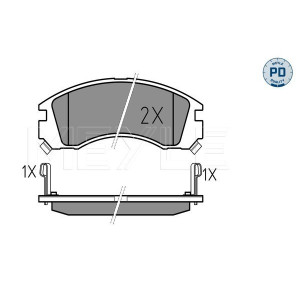 MEYLE 025 213 6315/PD Pastiglie freno anteriore per Galant Pajero Sport Outlander L 400 200 4007
