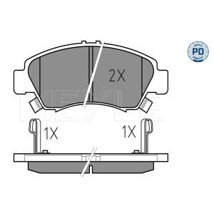 MEYLE 025 216 9715/PD Brzdové platničky predné pre Civic Jazz Logo