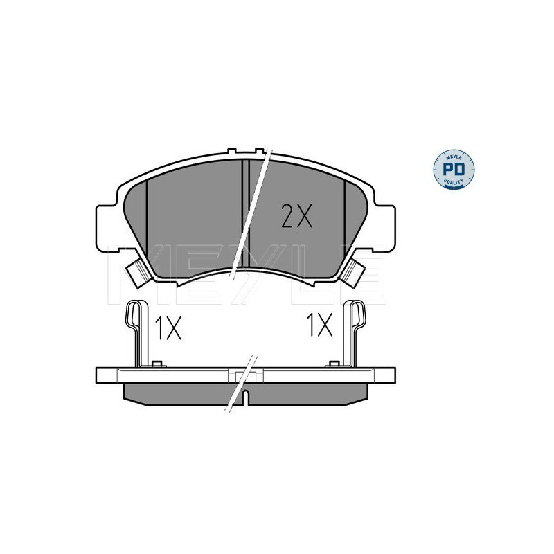 MEYLE 025 216 9715/PD Brake Pads Set Front for Civic Jazz Logo